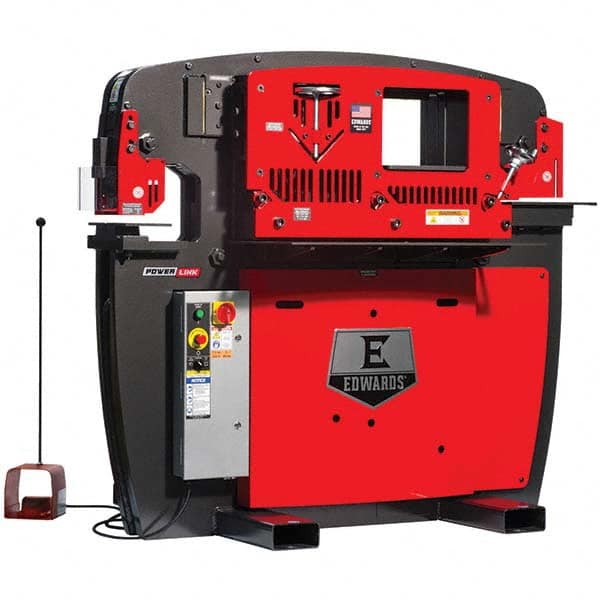 Edwards Manufacturing - Ironworkers Throat Depth (Inch): 9-3/4 Punching Pressure (Ton): 65 - Apex Tool & Supply