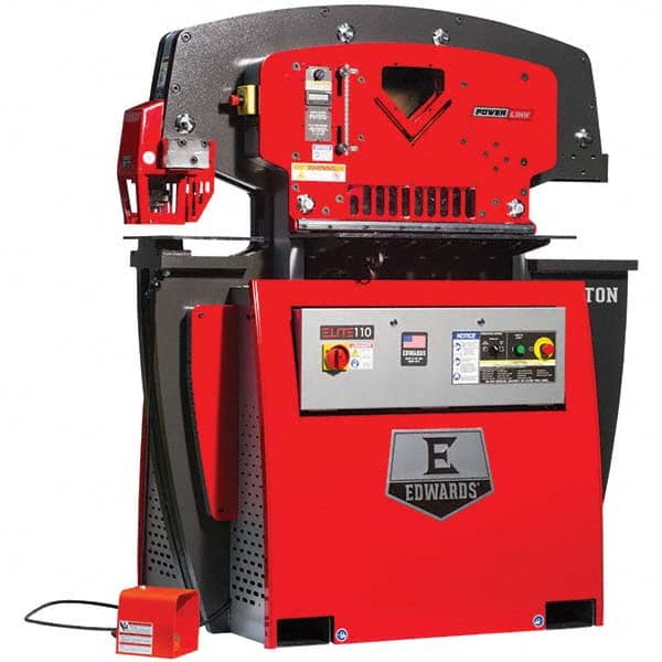 Edwards Manufacturing - Ironworkers Throat Depth (Inch): 11-3/4 Punching Pressure (Ton): 110 - Apex Tool & Supply