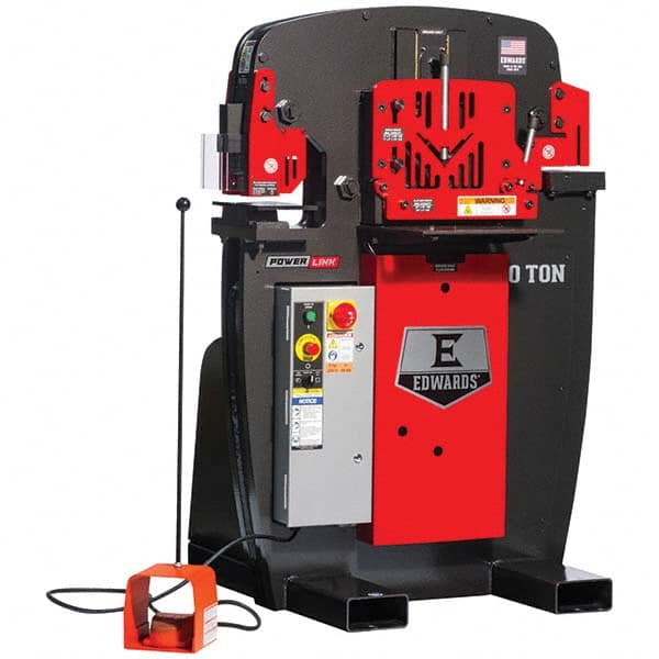 Edwards Manufacturing - Ironworkers Throat Depth (Inch): 7 Punching Pressure (Ton): 50 - Apex Tool & Supply