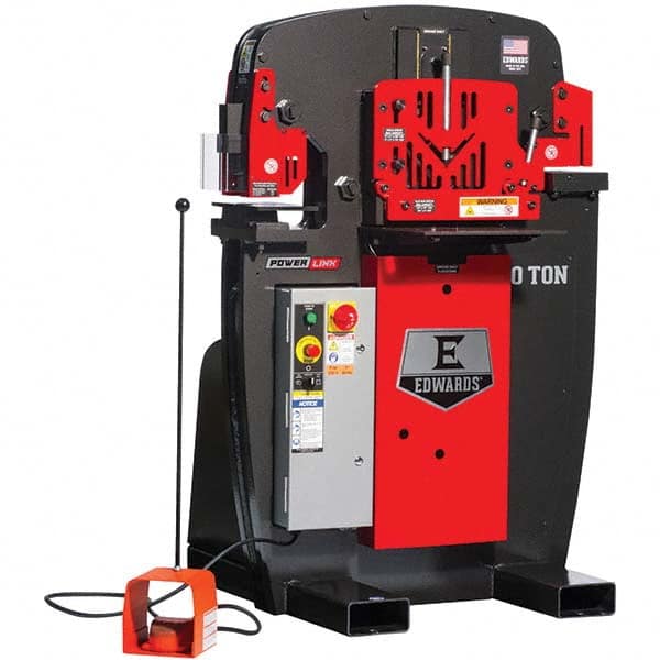 Edwards Manufacturing - Ironworkers Throat Depth (Inch): 7 Punching Pressure (Ton): 50 - Apex Tool & Supply