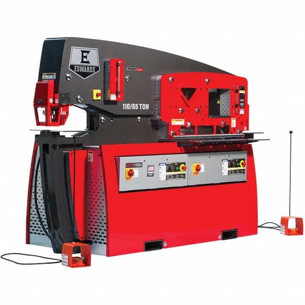 Edwards Manufacturing - Ironworkers Throat Depth (Inch): 17-3/4 Punching Pressure (Ton): 110 - Apex Tool & Supply