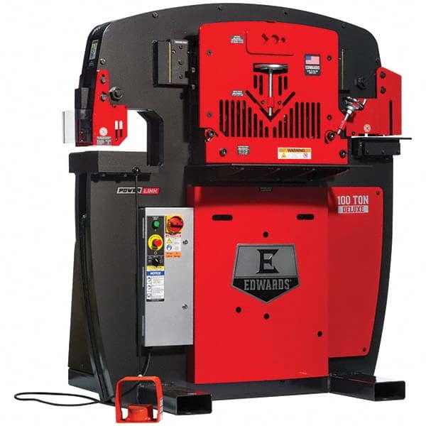 Edwards Manufacturing - Ironworkers Throat Depth (Inch): 11 Punching Pressure (Ton): 100 - Apex Tool & Supply