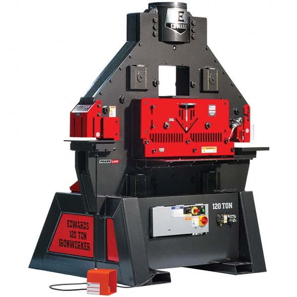 Edwards Manufacturing - Ironworkers Throat Depth (Inch): 11 Punching Pressure (Ton): 120 - Apex Tool & Supply