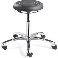 Bevco - Swivel & Adjustable Stools Type: Adjustable Backless Stool Base Type: Polished Aluminum Base - Apex Tool & Supply