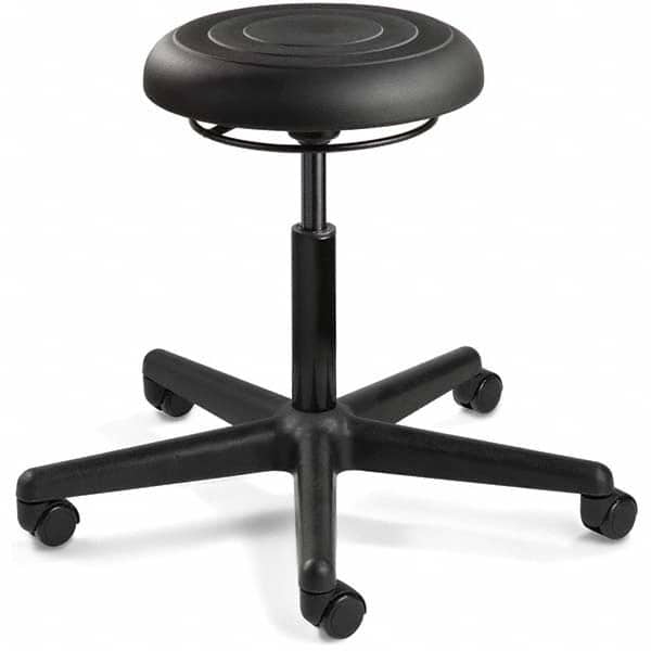 Bevco - Swivel & Adjustable Stools Type: Adjustable Backless Stool Base Type: Black Nylon Base - Apex Tool & Supply