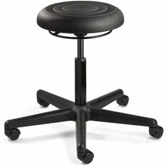 Bevco - Swivel & Adjustable Stools Type: Adjustable Backless Stool Base Type: Black Nylon Base - Apex Tool & Supply