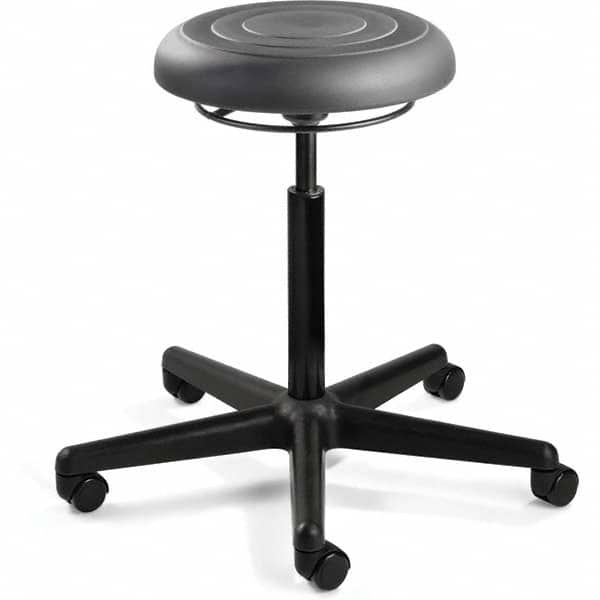 Bevco - Swivel & Adjustable Stools Type: Adjustable Backless Stool Base Type: Black Nylon Base - Apex Tool & Supply