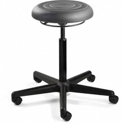 Bevco - Swivel & Adjustable Stools Type: Adjustable Backless Stool Base Type: Black Nylon Base - Apex Tool & Supply