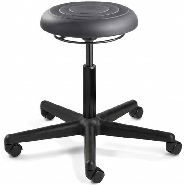Bevco - Swivel & Adjustable Stools Type: Adjustable Backless Stool Base Type: Black Nylon Base - Apex Tool & Supply