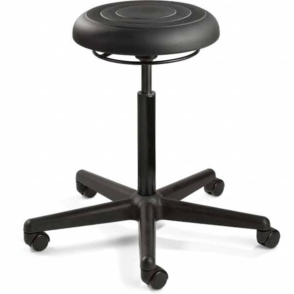 Bevco - Swivel & Adjustable Stools Type: Adjustable Backless Stool Base Type: Black Nylon Base - Apex Tool & Supply
