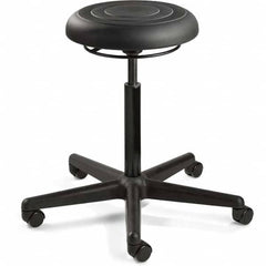 Bevco - Swivel & Adjustable Stools Type: Adjustable Backless Stool Base Type: Black Nylon Base - Apex Tool & Supply