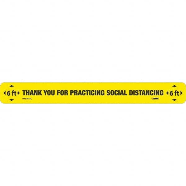 NMC - "Thank You for Practicting Social Distancing" Adhesive-Backed Floor Sign - Apex Tool & Supply