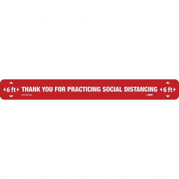 NMC - "Thank You for Practicting Social Distancing" Adhesive-Backed Floor Sign - Apex Tool & Supply
