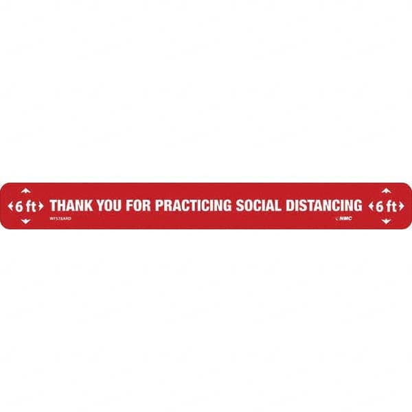 NMC - "Thank You for Practicting Social Distancing" Adhesive-Backed Floor Sign - Apex Tool & Supply