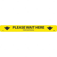 NMC - "Please Wait Here" Adhesive-Backed Floor Sign - Apex Tool & Supply
