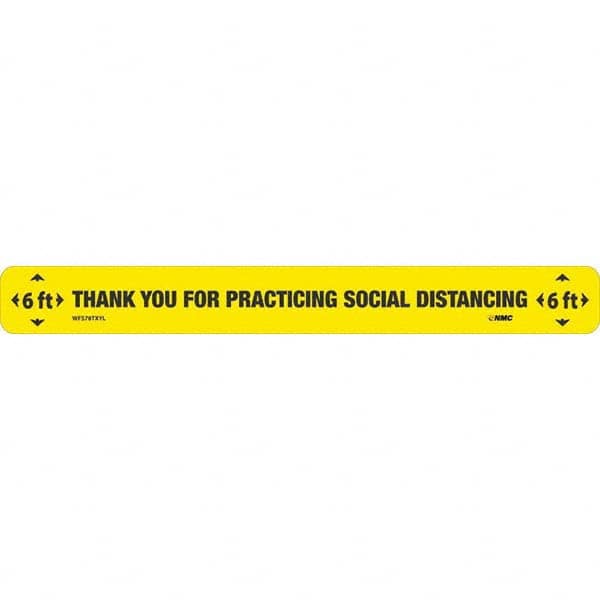 Thank You for Practicting Social Distancing Rectangle, Black on Yellow, Use for Exit, Entrance & Directional