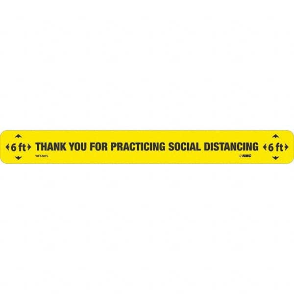 NMC - "Thank You for Practicting Social Distancing" Adhesive-Backed Floor Sign - Apex Tool & Supply