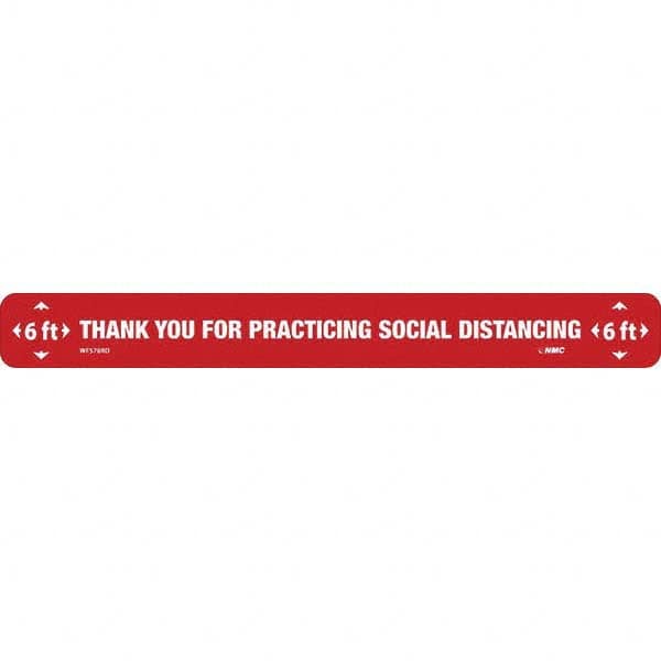 NMC - "Thank You for Practicting Social Distancing" Adhesive-Backed Floor Sign - Apex Tool & Supply