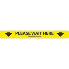 NMC - "Please Wait Here" Adhesive-Backed Floor Sign - Apex Tool & Supply