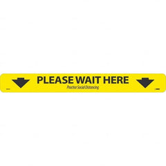 NMC - "Please Wait Here" Adhesive-Backed Floor Sign - Apex Tool & Supply
