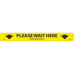 NMC - "Please Wait Here" Adhesive-Backed Floor Sign - Apex Tool & Supply