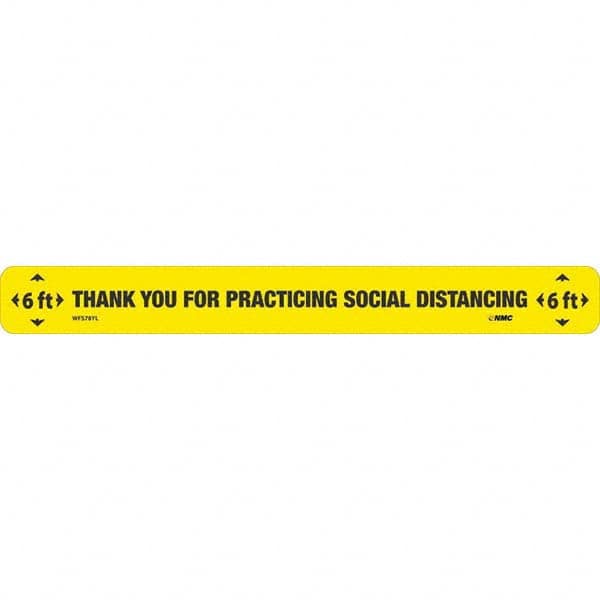 NMC - "Thank You for Practicting Social Distancing" Adhesive-Backed Floor Sign - Apex Tool & Supply