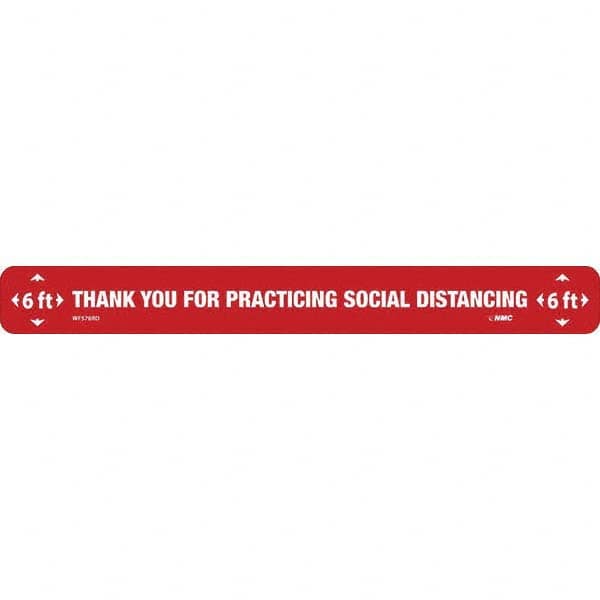 NMC - "Thank You for Practicting Social Distancing" Adhesive-Backed Floor Sign - Apex Tool & Supply
