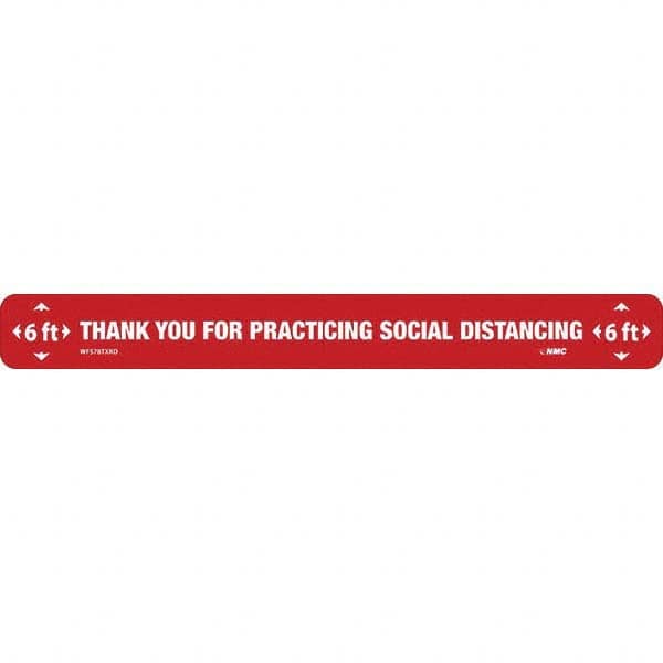 NMC - "Thank You for Practicting Social Distancing" Adhesive-Backed Floor Sign - Apex Tool & Supply