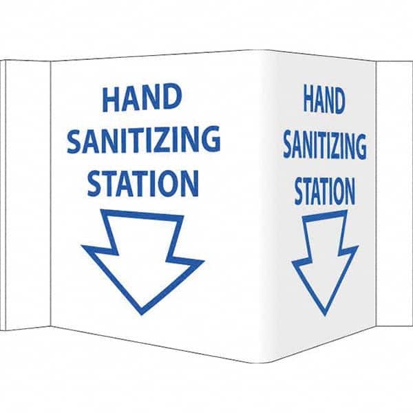 NMC - "Hand Sanitizing Station", 12" Wide x 6" High, Vinyl Safety Sign - Apex Tool & Supply