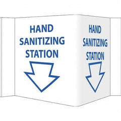NMC - "Hand Sanitizing Station", 12" Wide x 6" High, Vinyl Safety Sign - Apex Tool & Supply