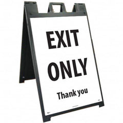 NMC - "EXIT HERE", 25" Wide x 45" High, Plastic Safety Sign - Apex Tool & Supply