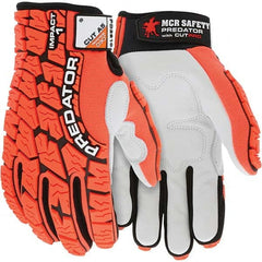 MCR Safety - Size M, ANSI Cut Lvl A5, Puncture Lvl 5, Abrasion Lvl 4, Synthetic Leather Coated Cut & Puncture Resistant Gloves - Apex Tool & Supply
