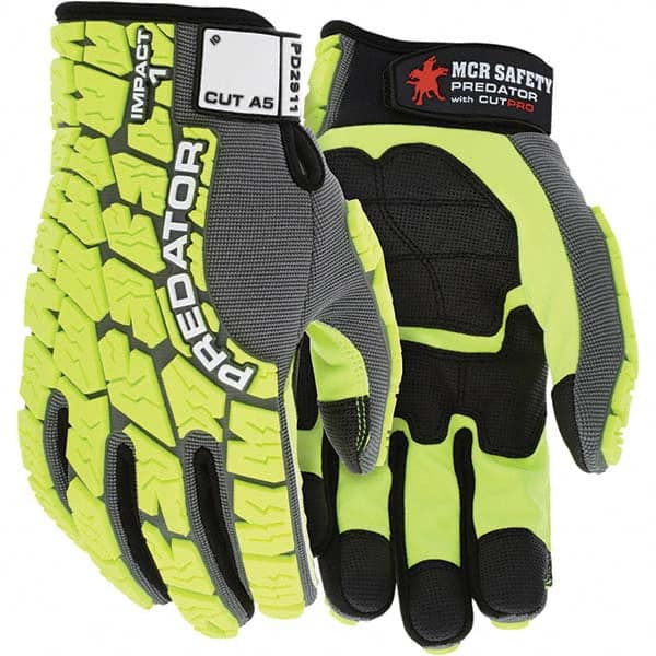 MCR Safety - Size XL, ANSI Cut Lvl A5, Puncture Lvl 5, Abrasion Lvl 4, Synthetic Leather Coated Cut & Puncture Resistant Gloves - Apex Tool & Supply