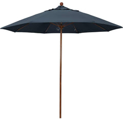 Patio Umbrellas; Diameter (Feet): 9; Height (Feet): 8.583; Fabric Color: Sapphire Blue; Base Included: No; Canopy Fabric: Pacifica; Fade Resistant: Yes; Additional Information: Push Lift; Frame Material: Aluminum