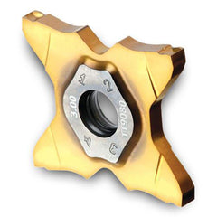 Grooving Insert: TQCC TT9080, Solid Carbide TiAlN & TiN Finish, Neutral, 0.094″ Cutting Width, Series TQC34
