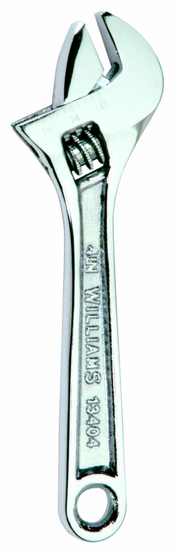 2-7/16" Opening - 24" OAL - Chrome Adjustable Wrench - Polished Head - Apex Tool & Supply