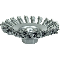 4″ Knot Wire Bevel Brush, .020″ Steel Fill, M14 × 2.0 Nut - Apex Tool & Supply