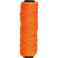 Twine; Type: Mason Line; Material: Nylon; Twine Construction: Braided; Color: Orange; Overall Diameter: 0.060; Breaking Strength (Lb.): 170.000; Twine Size: #18; Length (Feet): 1000.00; Twine Size: #18; Diameter (Decimal Inch): 0.060; Color: Orange; Overa
