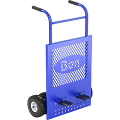 Block Utility Cart: 50″ OAL, 35″ OAW, 12″ OAH, Steel, Blue Permanent Wheels