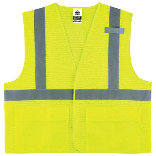 8220HL L/ XL Lime Standard Mesh Vest Type R Class 2 - Apex Tool & Supply