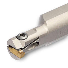 Indexable Grooving Toolholder:  TTSIL9.5-12.5-2,  0.0630″ Max Groove Width 0.0940″ Max Depth,  Uses TDI 2, SC*T 2 & TSL 2 Inserts,  Through Coolant