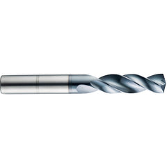 #34 Dia. × 1/8″ Shank × 5/8″ Flute Length × 2″ OAL, 3xD, 145°, TC, 2 Flute, External, Round Solid Carbide Drill - Apex Tool & Supply