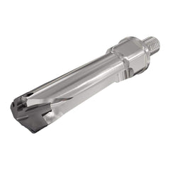 Replaceable Tip Drill: 13.5 to 13.9 mm Drill Dia, 48.6 mm Max Depth, Modular Connection Shank Uses ICP Inserts, 90.6 mm OAL, Through Coolant