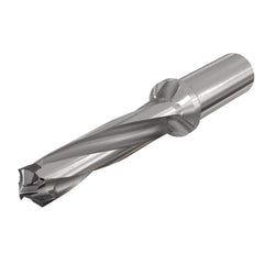 Replaceable Tip Drill: 0.591 to 0.626'' Drill Dia, 3.092″ Max Depth, 0.75'' Straight-Cylindrical Shank Uses H3P Inserts, 6.15″ OAL, Through Coolant