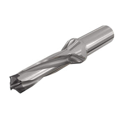 Replaceable Tip Drill: 18 to 18.9 mm Drill Dia, 57.9 mm Max Depth, 25 mm Straight-Cylindrical Shank Uses H3P Inserts, 147.36 mm OAL, Through Coolant