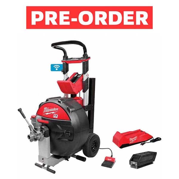 Milwaukee Tool - Electric & Gas Drain Cleaning Machines Type of Power: Cordless For Minimum Pipe Size: 3 (Inch) - Apex Tool & Supply