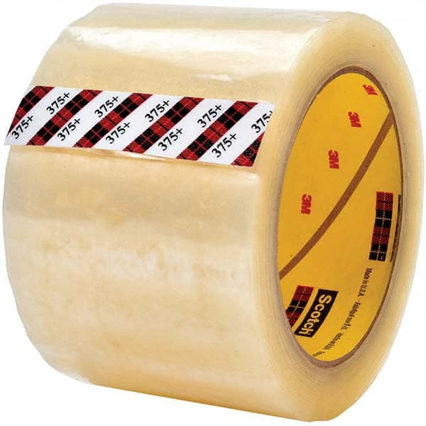 3M - 72mm x 50m Clear Synthetic Rubber Adhesive Packaging Tape - Apex Tool & Supply