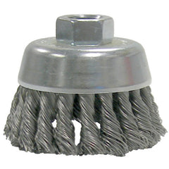2-3/4″ Single Row Knot Wire Cup Brush, .020″ Steel Fill, M14 × 2.0 Nut - Apex Tool & Supply