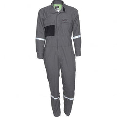 MCR Safety - Size 44 Regular Gray ASTM F1506 8.9 Cal/Cm2 CAT2 NFPA 2112 UL Certified NFPA 70E Flame Resistant/Retardant Coveralls - Apex Tool & Supply