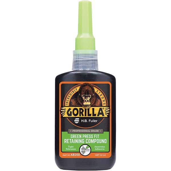 GorillaPro - 50 mL Bottle, Green, Press Fit Retaining Compound - Apex Tool & Supply